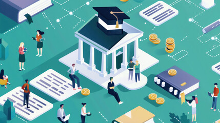 A digital platform managing educational endowments, showing real-time growth of funds and their impact on student scholarships and campus development.