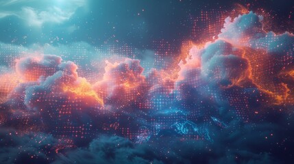 The Enchanting Dance of Light: A Digital Ocean