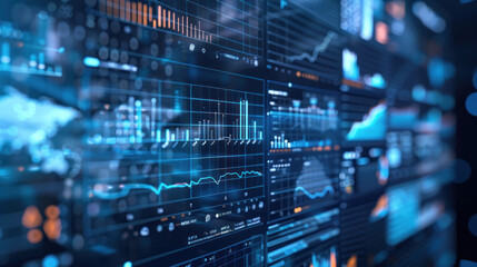 Fototapeta premium A digital platform offering data science consulting services, providing businesses with expert advice on analytics and AI integration.