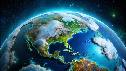 Detailed Map of the North Pole Showing Geography, Ice Coverage, and Surrounding Oceanic Features