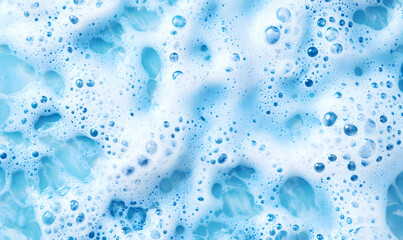 Blue Soap Bubbles and Foam on Smooth Surface design