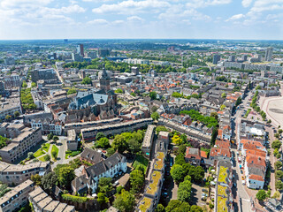 Aerial from the city Nijmegen in the Netherlands