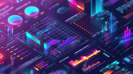 Fototapeta premium A digital platform showcasing top data science tools for data wrangling, analysis, and visualization, simplifying workflows.