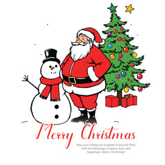 Merry Christmas social media post banner template