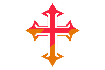 Religion cross icon. line and glyph version, outline, and filled vector sign. Holy cross linear and full pictogram. Symbol, logo illustration. Different style icons set