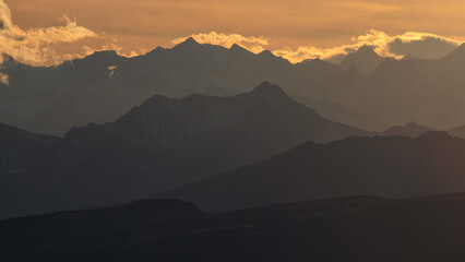 Dolomites at sunset
