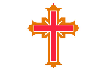 Religion cross icon. line and glyph version, outline, and filled vector sign. Holy cross linear and full pictogram. Symbol, logo illustration. Different style icons set