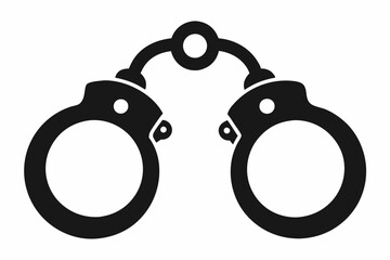 Handcuff Silhouette vector.