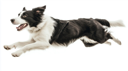 Energetic Border Collie jumping