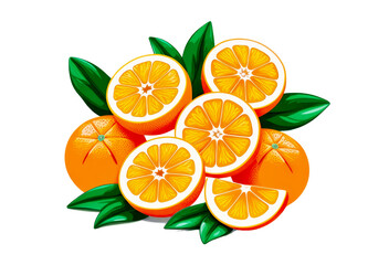 Top view creative composition made from oranges. Fresh fruit minimal concept with flat lay