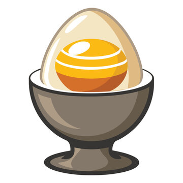 recommend clip art: Boiled egg vector illustration isolated on a white background