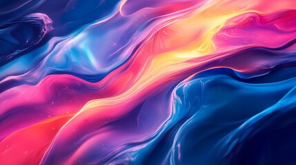 Obraz premium Bold colors dynamic abstract forms eye catching desktop wallpaper