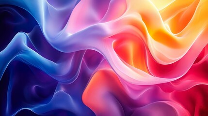 Obraz premium Abstract desktop featuring dynamic shapes vibrant bold color scheme wallpaper