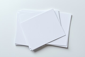 Blank A4 Stacked Paper Mockup isolated created with Generative AI
