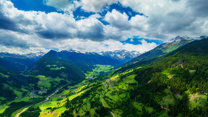 Obraz premium Aerial View of Valley in Italy