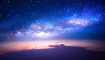 Naklejka premium sunrise in the space