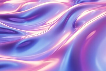 3D render of colorful gradient waves, metallic liquid texture background smooth gradient background