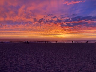 sunset on the beach