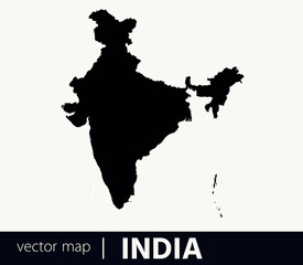 High Detailed Vector Map - India