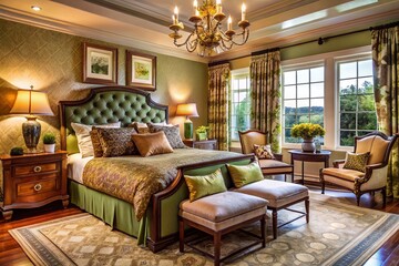 Fototapeta premium Elegant and Luxurious Bedroom Designs for Ultimate Comfort and Sophistication in Home Interiors