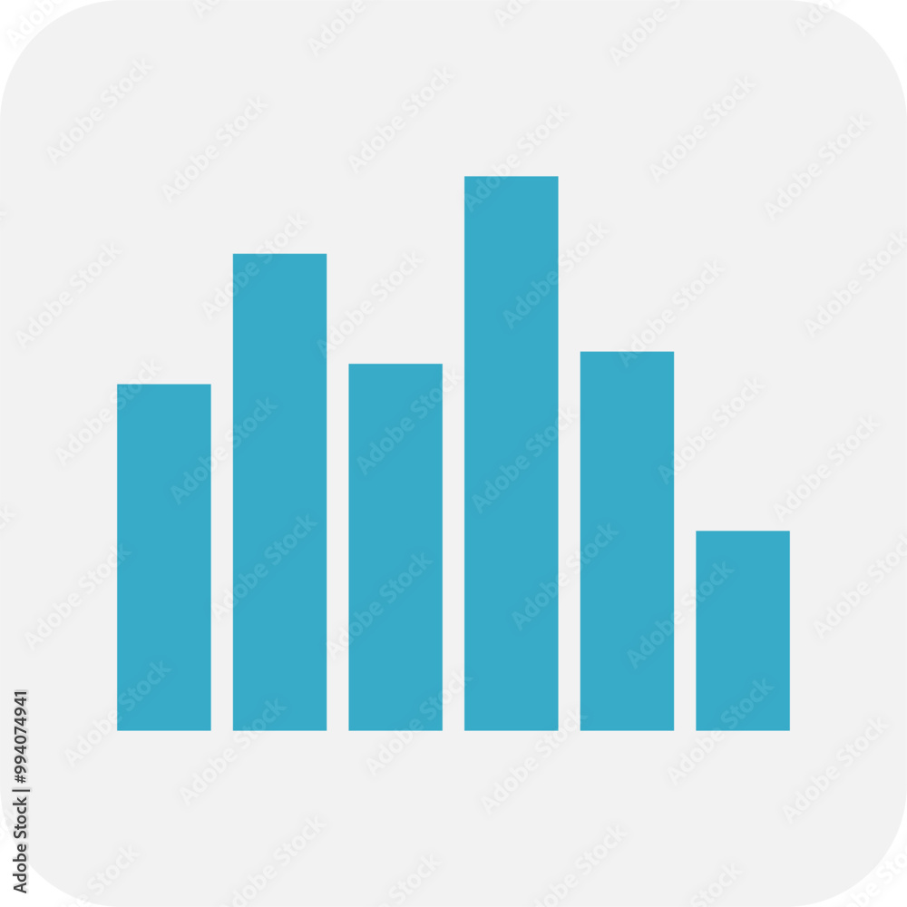 Wall mural Minimalist audio equalizer icon. Minimalist audio equalizer button.