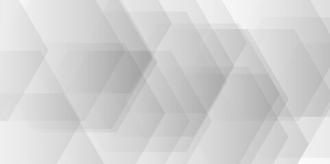 Abstract minimal geometric white and gray light background design. white transparent material in triangle diamond and squares shapes in random geometric pattern.