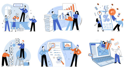 Brand vector illustration. Brand strategy, compass, guides brand through ever-changing landscapes business Brand identity, fingerprint, marks with unique and recognizable signature