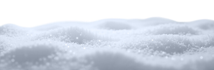 Isolated snow hills landscape. Winter snowdrift background.