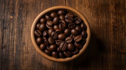 Fototapeta premium roasted coffee beans in a bowl
