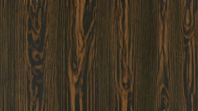 Dark wood surface, deeply textured with brown and black natural wood grain. The grain flows vertically, accentuated by rough, dark lines that add depth and contrast. 4k