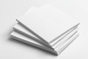 Blank A4 Stacked Paper Mockup isolated created with Generative AI