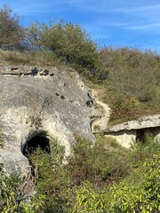 ruins of ancient temple caves of white croats