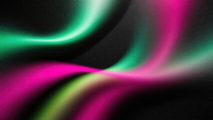Fototapeta premium Vibrant abstract design featuring flowing waves in bright colors on a dark background, ideal for creative projects or modern art presentations.