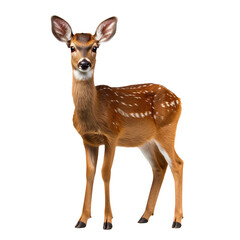 Naklejka premium female roe deer isolated on transparent background