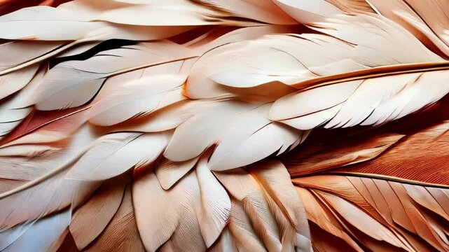 A close up of a large number of white feathers