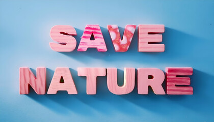 SAVE NATURE word