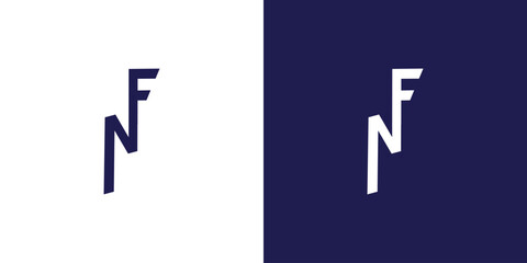 Modern and unique  NF  logo design