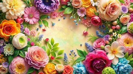 Elegant Floral Invitation Background with Soft Colors for Weddings, Events, and Celebrations Design