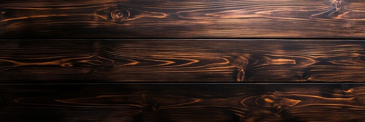 Burnt Wood Texture with Shou Sugi Ban Effect, Wooden Planks, Panorama, Panoramic Banner