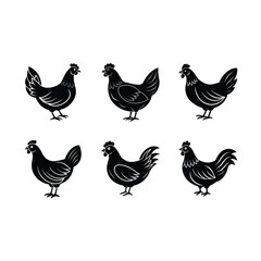 Fototapeta premium Hen generative AI vector and line art design, perfect for farm-themed creative projects
