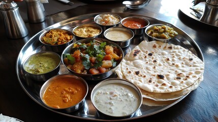 Indian Thali - Variety of Dishes