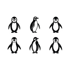 Obraz premium Penguin on white background, instant Digital Download. Illustration for prints on bags, posters