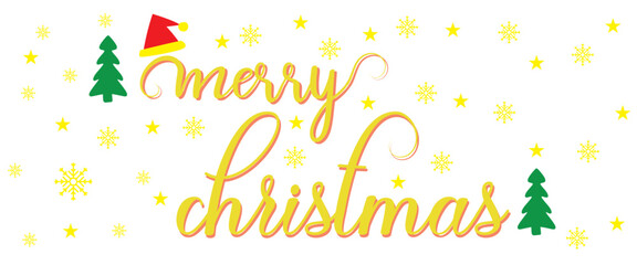merry christmas calligraphy letter vector, chrismas vector, merry christmas design