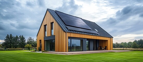 Modern House with Solar Panels