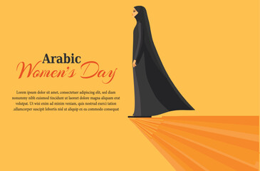 Arab Women's Day, International Women's Day Vector illustration design. 