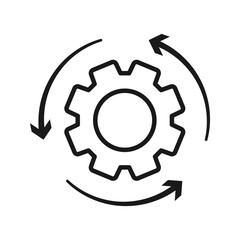 process procedure sign icon vector illustration design.
gear icon. technology icon. workflow icon