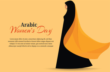 Arab Women's Day, International Women's Day Vector illustration design. 