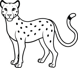 Cheetah animal minimalist logo design icon sample idea