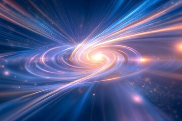 Captivating Quantum Essence Glowing Futuristic Abstract Art Visualizing the Mysterious Realms of Quantum Physics and Technology