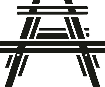 recommend clip art: Picnic table vector silhouette